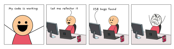 Meme about bug accumulation