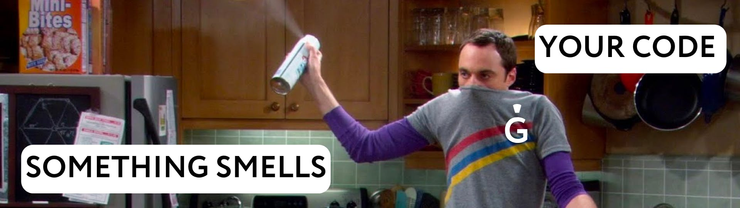 Meme with a character in The Big Bang Theory sprays a spray can near him