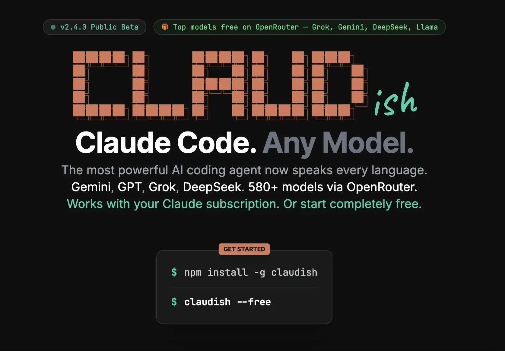Claudish - Run Claude Code with Any Model