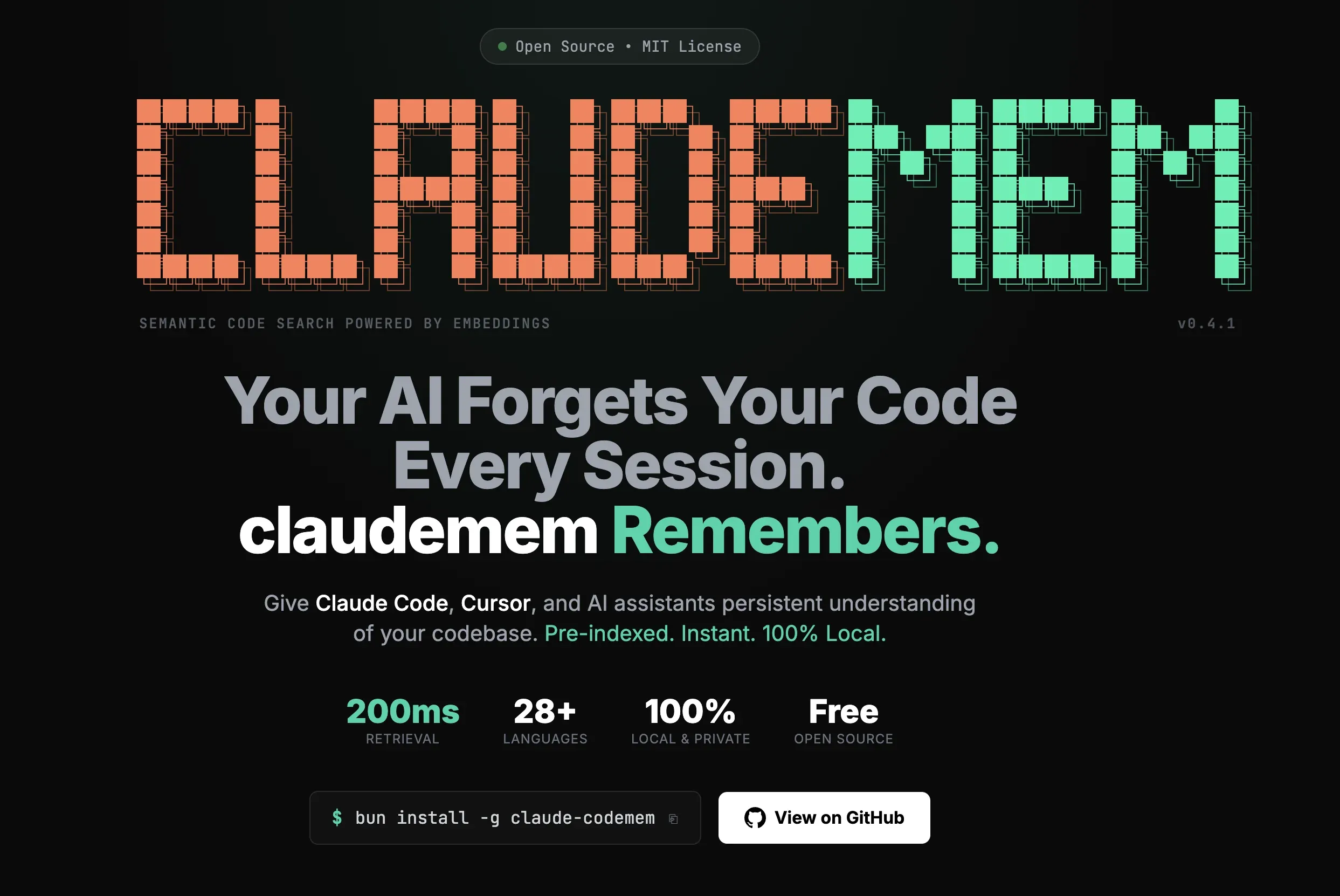 mnemex - Local Semantic Code Search for AI Agents