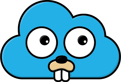 Go logo bear turned into cloud