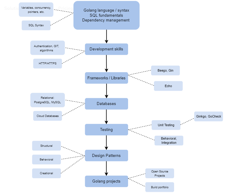 Go developer knowledge roadmap