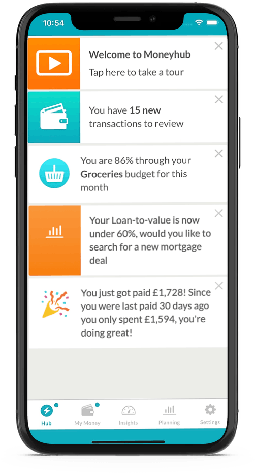 notifications in a fintech app