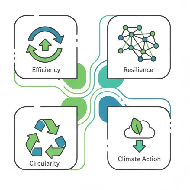 Green Technology Core Goals Diagram