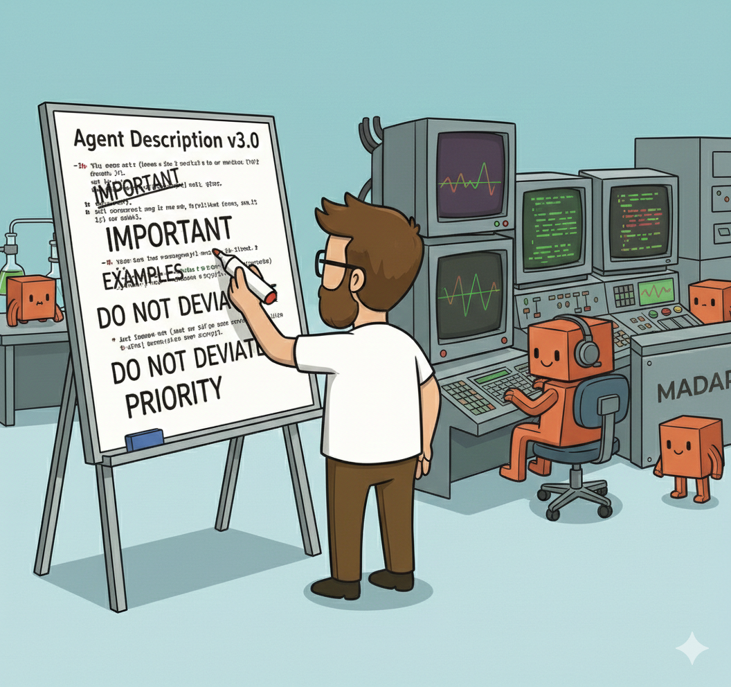 AI engineer is writing instructions to AI agents