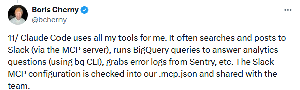 Screenshot of Boris Cherny's post 11