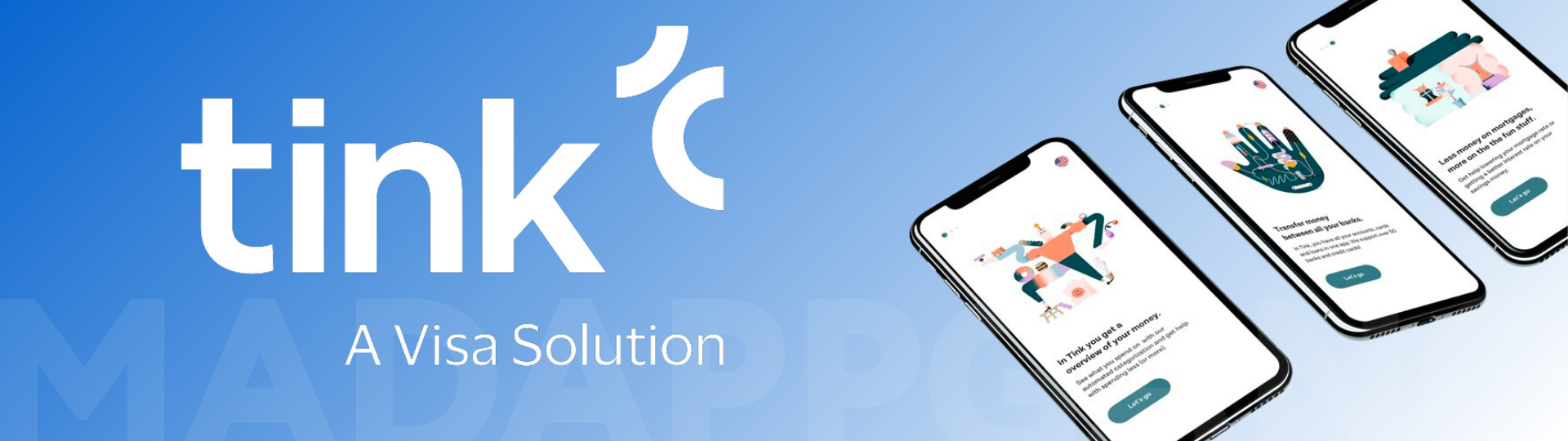 Three smartphones with investment apps on the screen