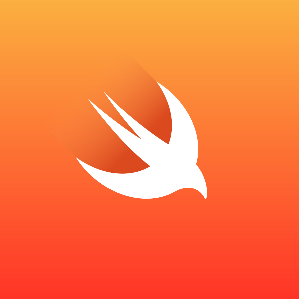 Logo of Swift - a white bird on an orange background