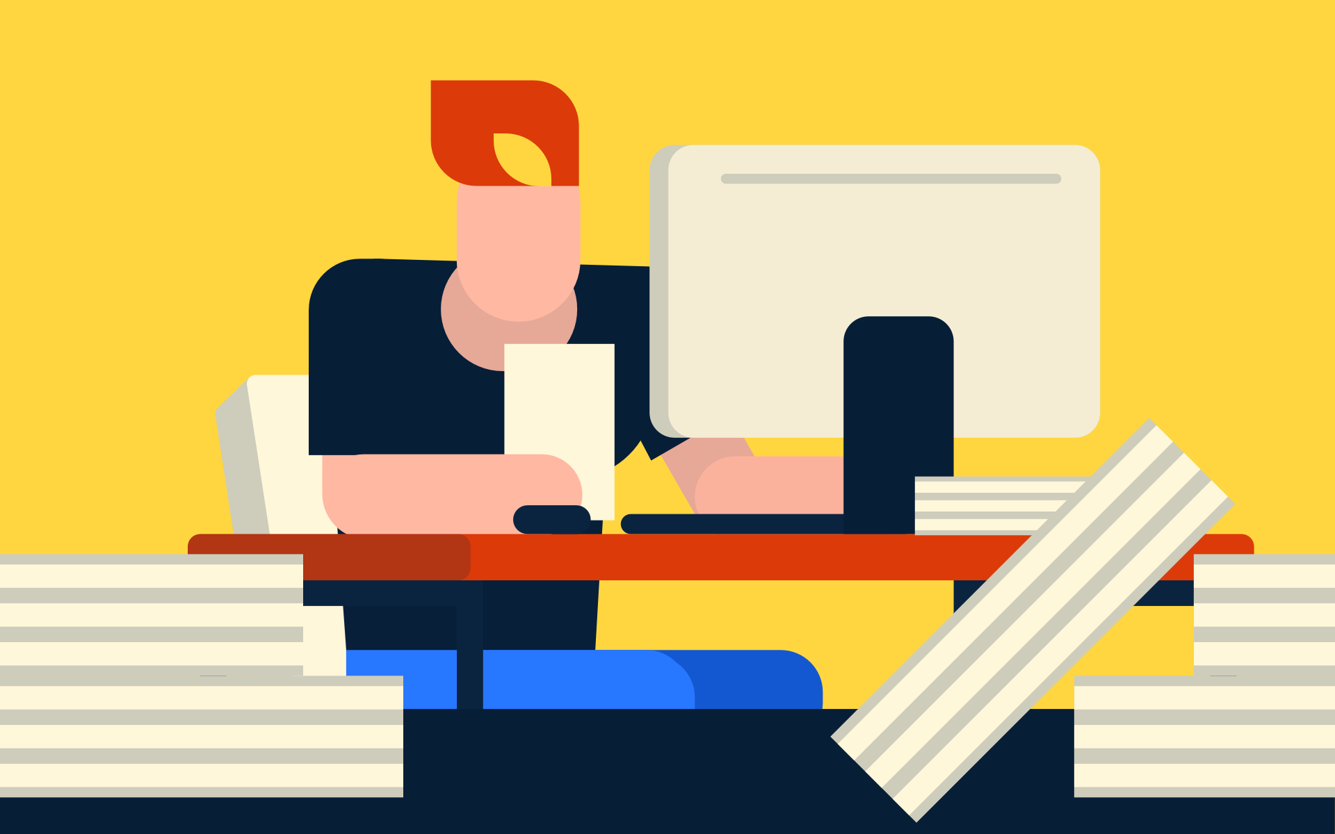 Schematic illustration of a mobile app developer