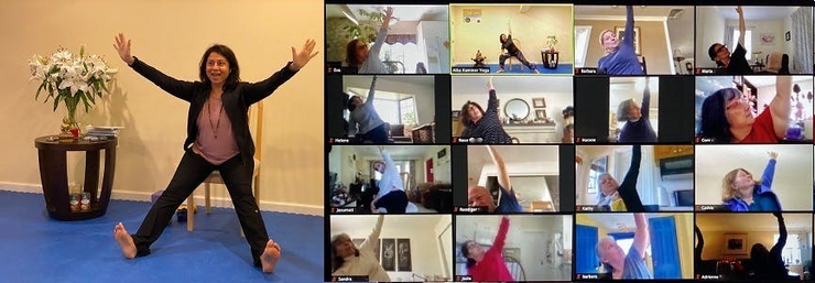 Zoom yoga class