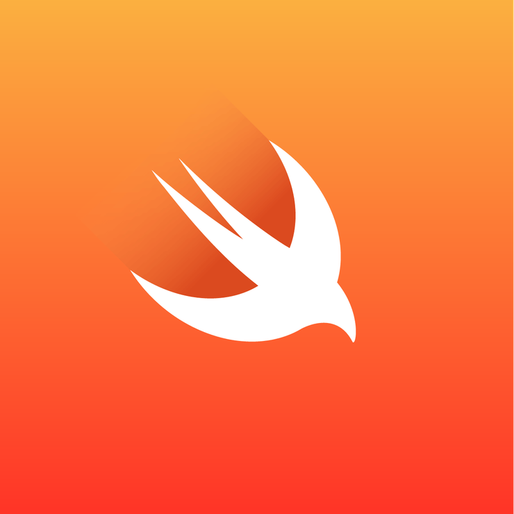 Logo of Swift - a white bird on an orange background